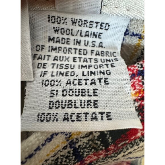 Talbots 12 Petite Tartan Plaid Wool Blend A-Line Skirt - Picture 6 of 16